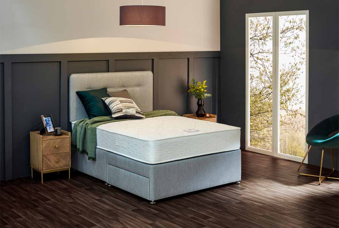 Relyon Coniston Natural Wool 2200 5" F/E 2 Drawer Divan Set